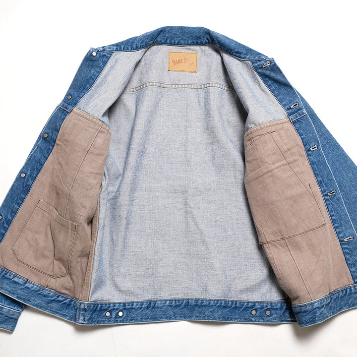 BLUE BLUE - Selvedge Denim 3rd Type Fade Trucker Jacket - 1006546
