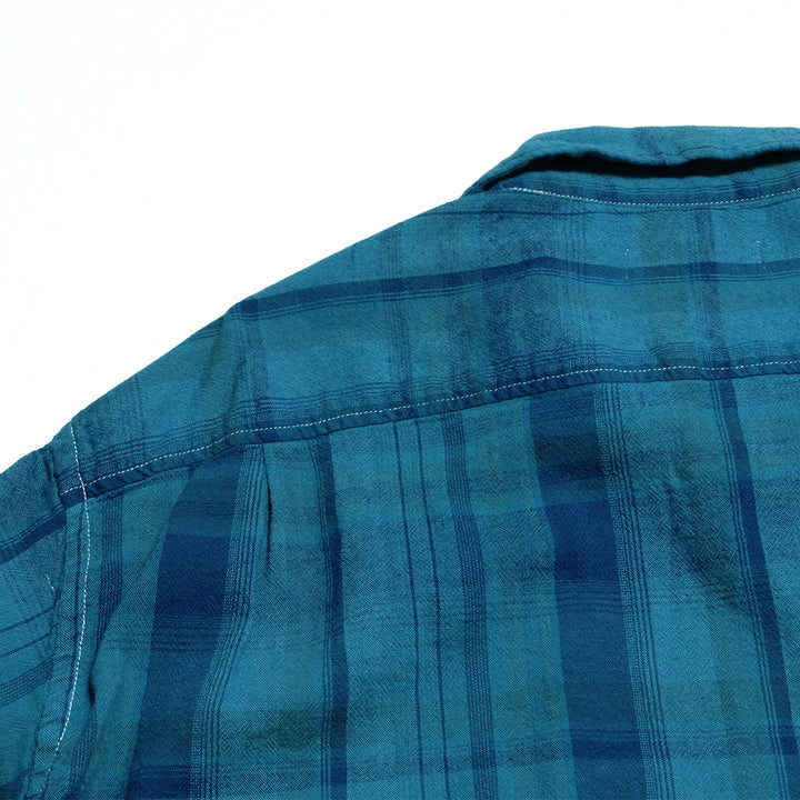 HOLLYWOOD RANCH MARKET - INDIA MADRAS OPEN COLLAR SHIRT - 1020432