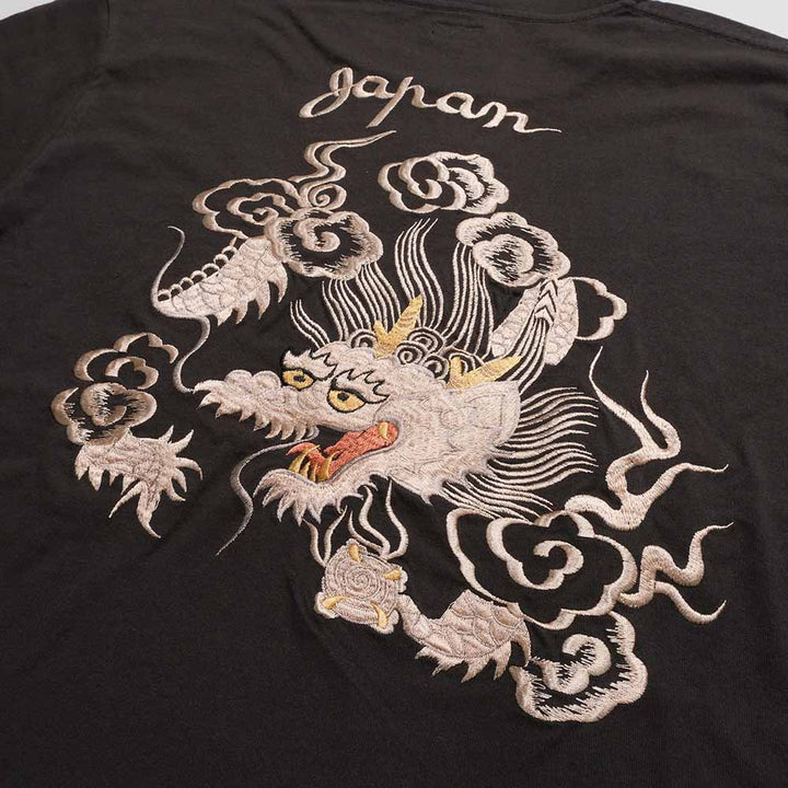 TAILOR TOYO - L/S SUKA T-SHIRT - EMBROIDERED - DRAGON - TT69819