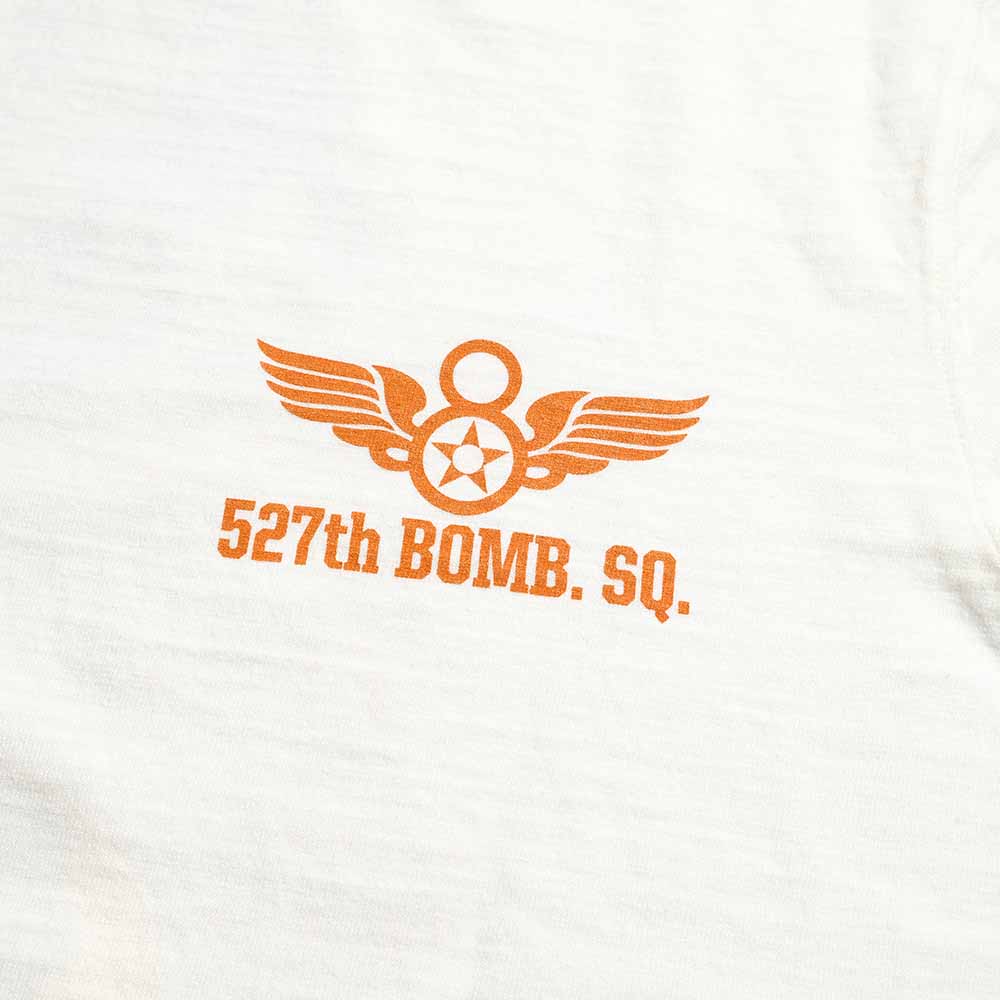 BUZZ RICKSON'S - SLUB YARN T-SHIRT - 527th BOMB.SQ. - BR79731