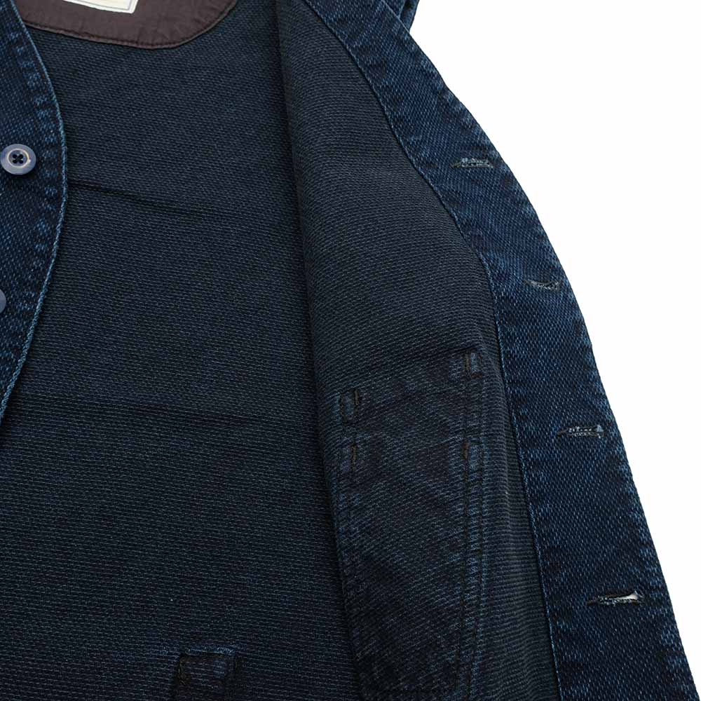 Soundman - Working Waist Coat - Marcy - Indigo Dyed SASHIKO - 3760-655C