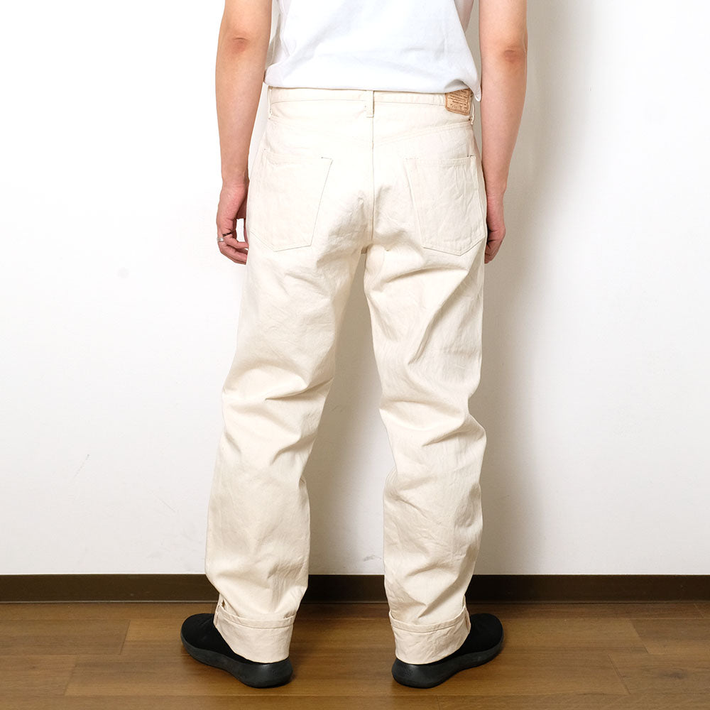 GENERAL THINGS - Button fly Jeans Line 2 Straight - 14oz. White Denim - 120W