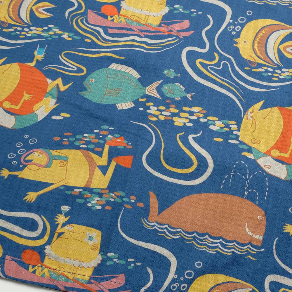 SUN SURF - DOBBY COTTON OPEN SHIRT - OCEAN ACTIVITIES - by 柳原良平 with MOOKIE - SS39538