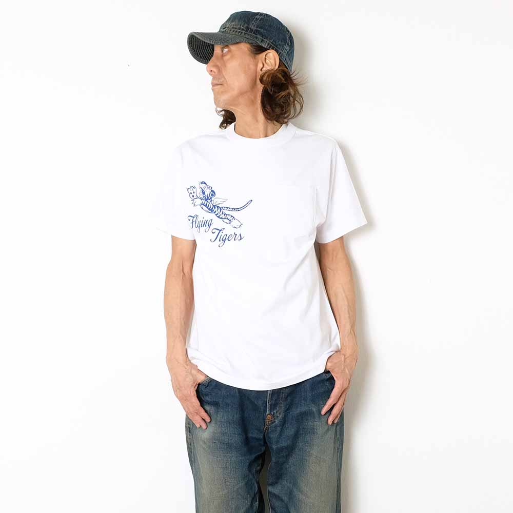 BUZZ RICKSON'S - S/S POCKET T-SHIRT - FLYING TIGERS - BR79709