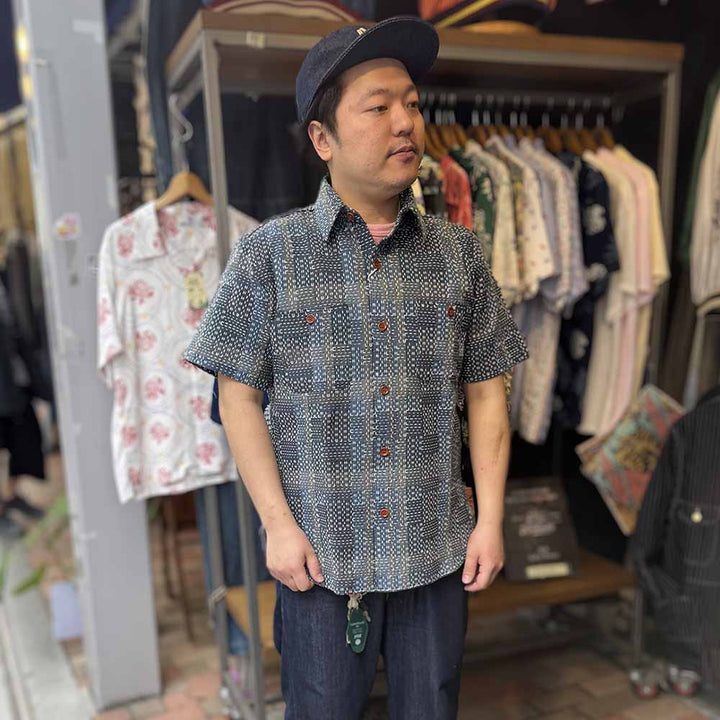 STUDIO D’ARTISAN & SA. - NORAGI SASHIKO S/S SHIRT - 5657