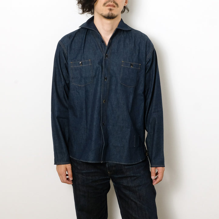 OLD JOE BRAND - CAMP COLLAR MARINE SHIRTS - Long-Sleeve - Indigo - 261OJ-SH05