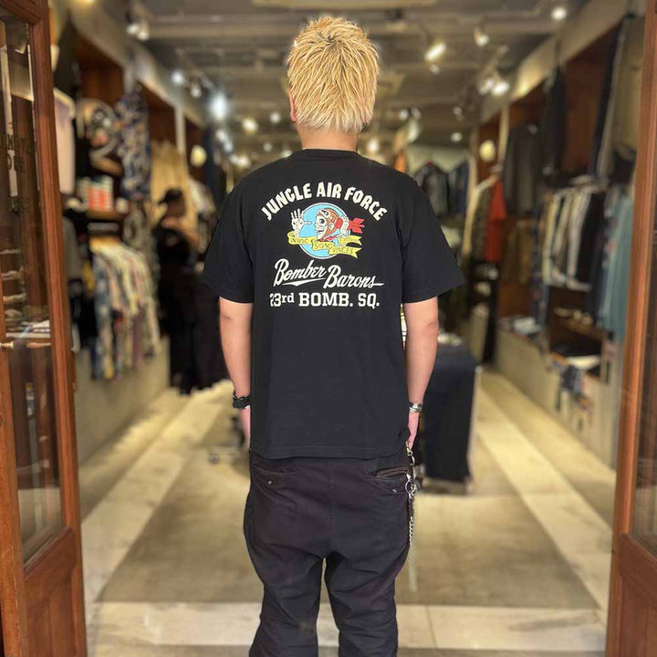 BUZZ RICKSON'S - S/S T-SHIRT - 23rd BOMB. SQ. BOMBER BARONS - BR79778