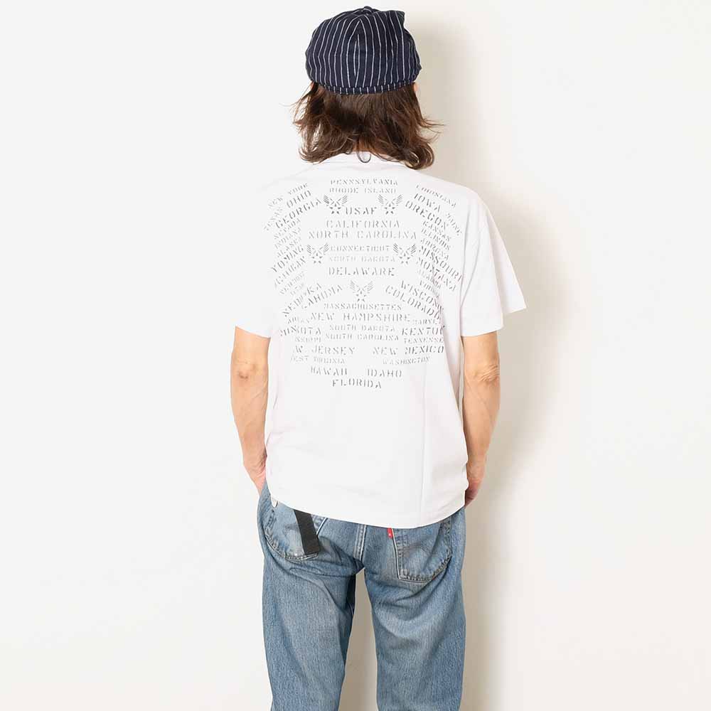 BUZZ RICKSON'S - S/S T-SHIRT - AIR BASE STENCIL - BR79779