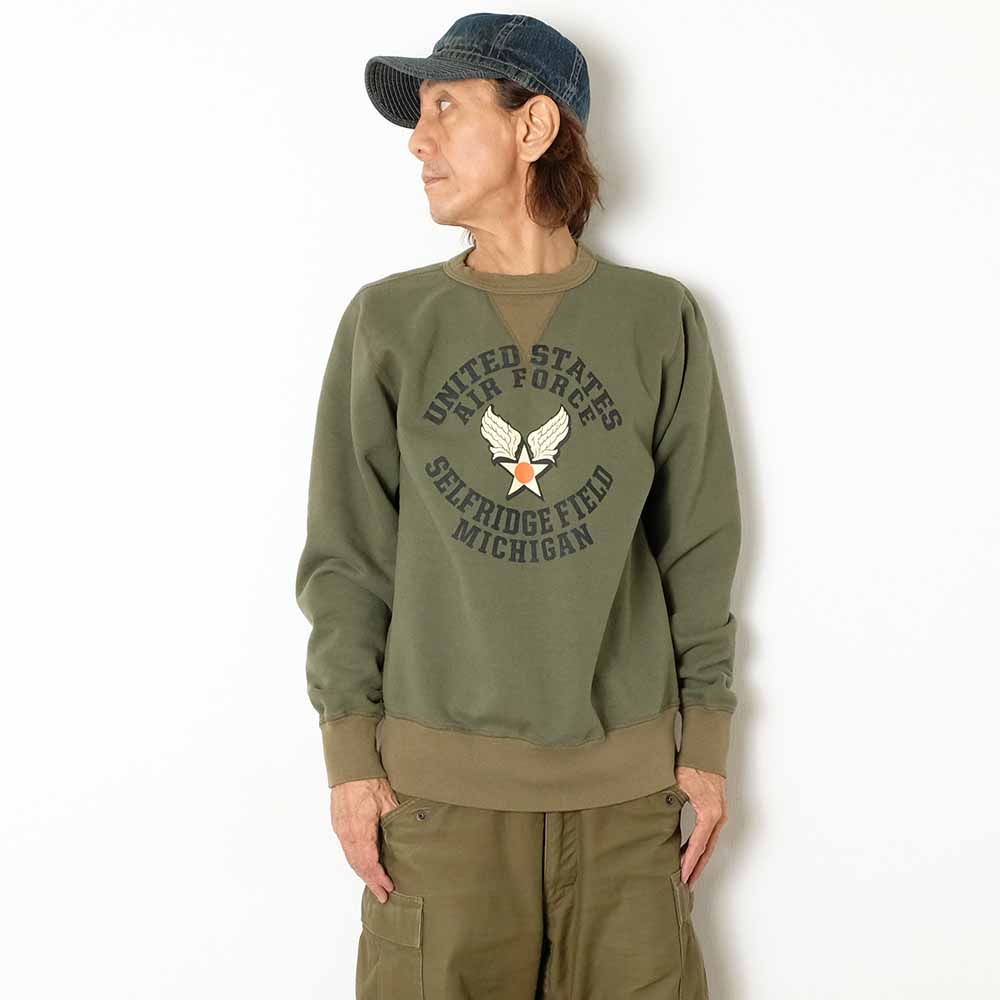 BUZZ RICKSON'S - SET-IN CREW SWEAT - U.S.A.F. SELFRIDGE FIELD - BR69630