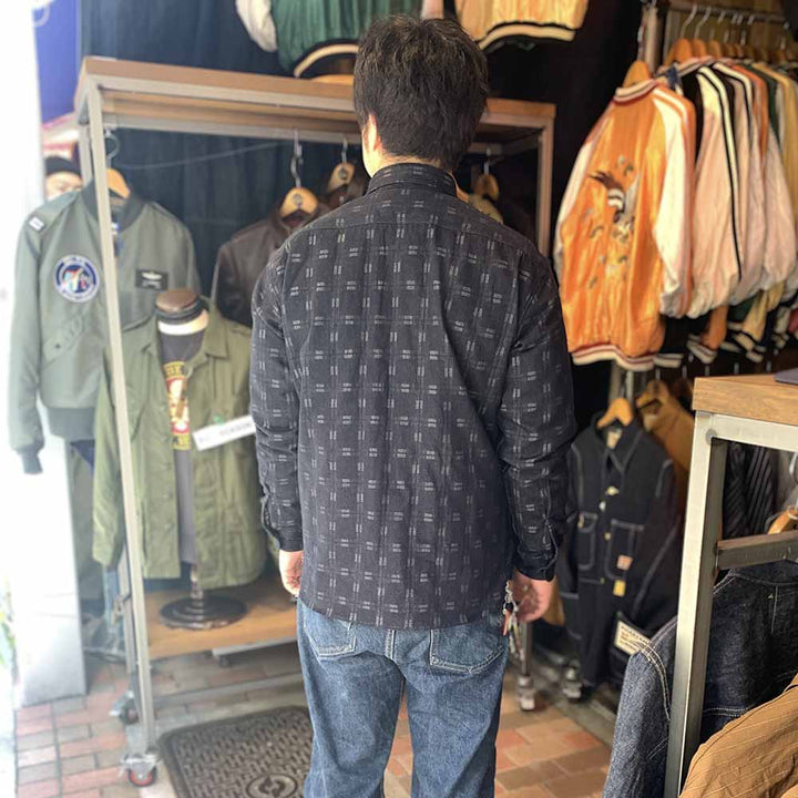 MOMOTARO JEANS - Triple Stitch Cross Check Jacquard Shirt - MXLS1035