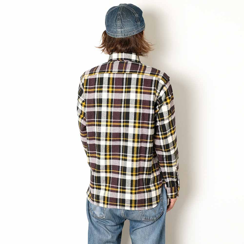 SUGAR CANE - TWILL CHECK WORK SHIRT - SC29566