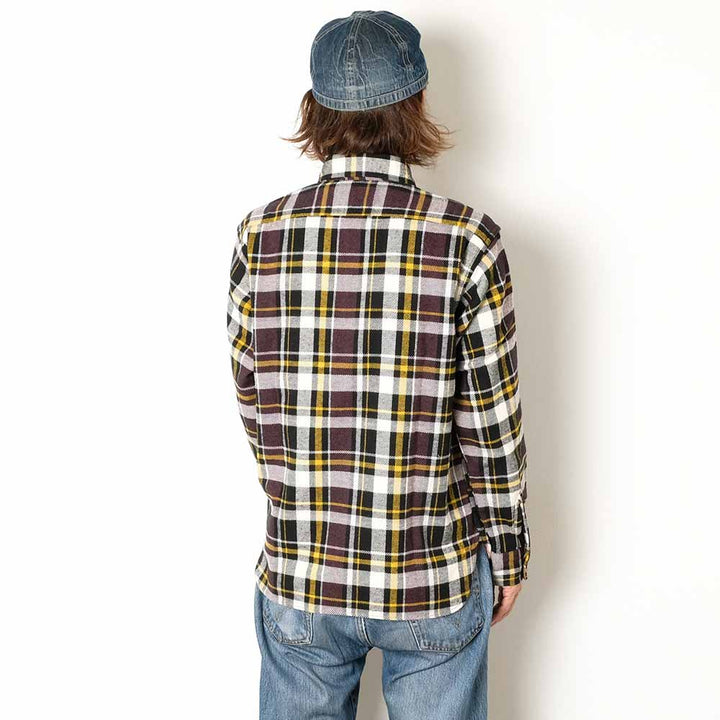 SUGAR CANE - TWILL CHECK WORK SHIRT - SC29566