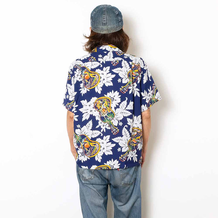 SUN SURF - S/S RAYON HAWAIIAN SHIRT - UKULELE MELODY - SS39613