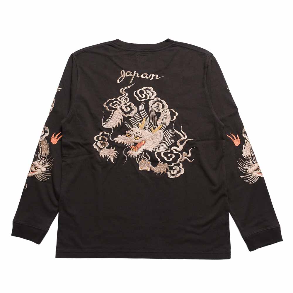 TAILOR TOYO - L/S SUKA T-SHIRT - EMBROIDERED - DRAGON - TT69819