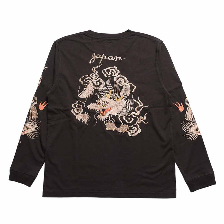 TAILOR TOYO - L/S SUKA T-SHIRT - EMBROIDERED - DRAGON - TT69819