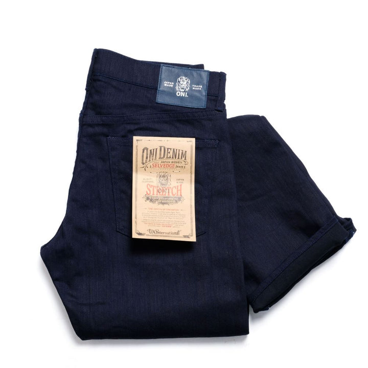ONI DENIM - Semi Tight Straight - Indigo × Black 11oz High Power Stretch Denim - ONI-526S