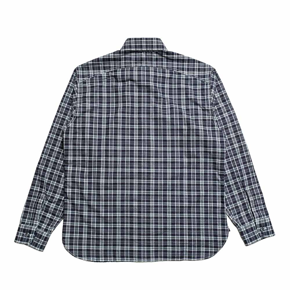 SUGAR CANE - FICTION ROMANCE - 4oz. INDIGO CHECK WORK SHIRT - SC29672