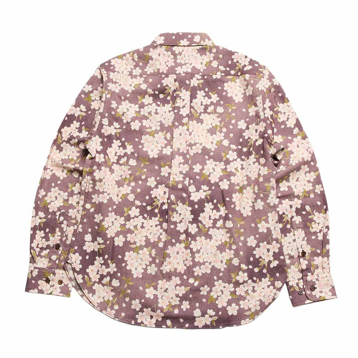 衣櫻 - サザンクロス素材 - 長袖レギュラーシャツ - 畳かし桜 - SA1781