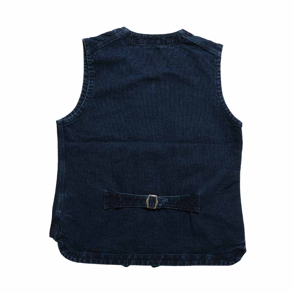 Soundman - Working Waist Coat - Marcy - Indigo Dyed SASHIKO - 3760-655C