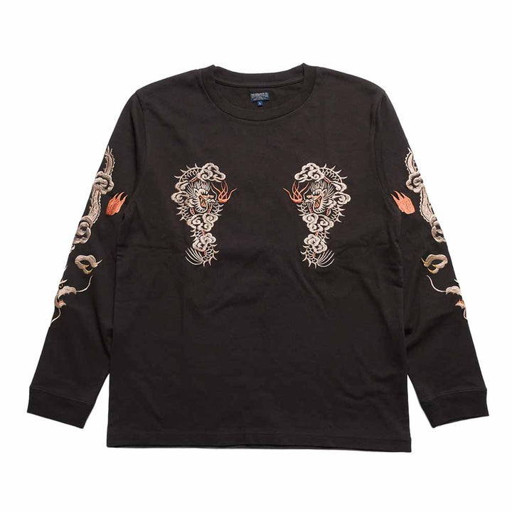 TAILOR TOYO - L/S SUKA T-SHIRT - EMBROIDERED - DRAGON - TT69819