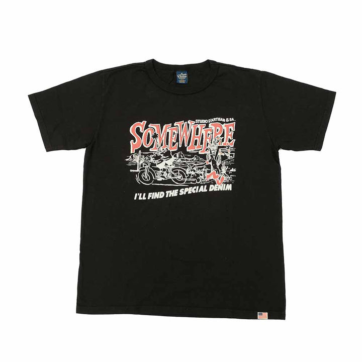 STUDIO D’ARTISAN - USA COTTON T-SHIRT - SOMEWHERE - 8181B