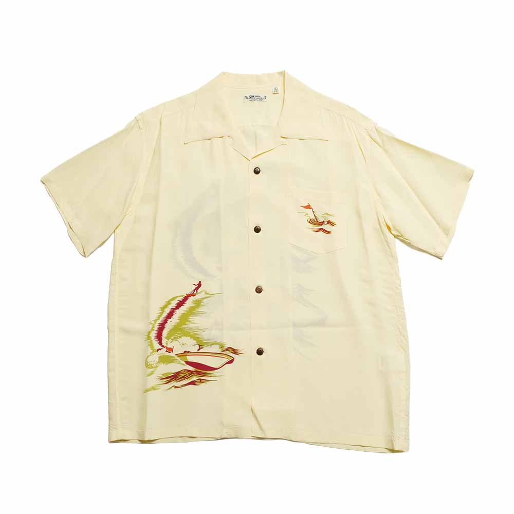 SUN SURF - S/S RAYON HAWAIIAN SHIRT - WATER SKIING - SS39630