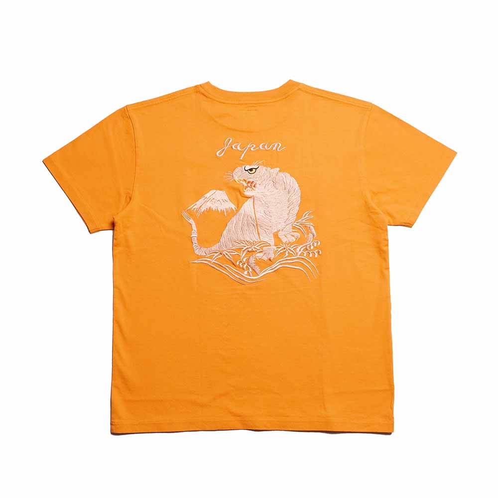 TAILOR TOYO - S/S SUKA T-SHIRT - EMBROIDERED - TIGER - TT79743