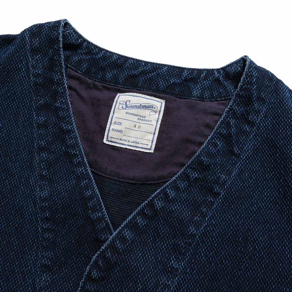 Soundman - Working Waist Coat - Marcy - Indigo Dyed SASHIKO - 3760-655C