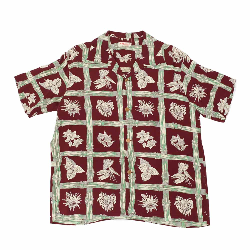 SUN SURF - RAYON HAWAIIAN SHIRT - ISLAND PLANTS - SS39419