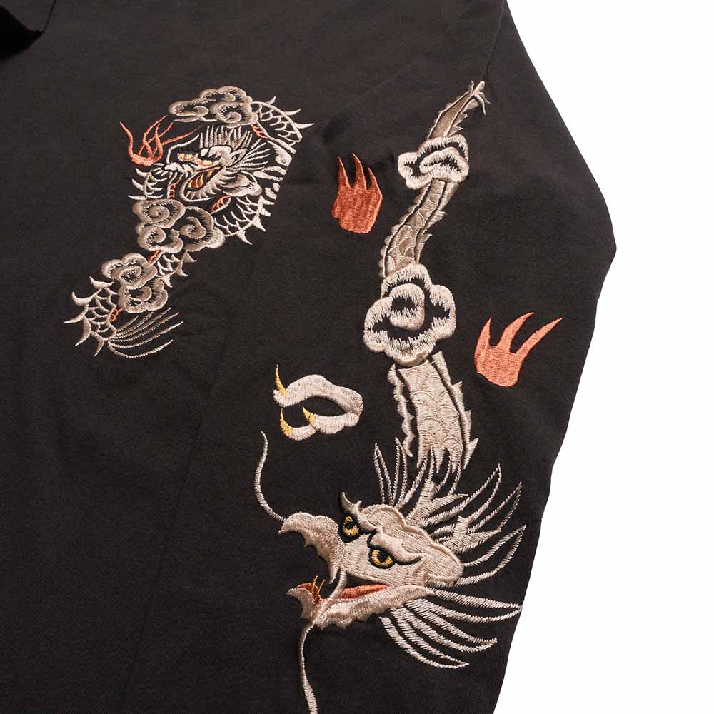 TAILOR TOYO - L/S SUKA T-SHIRT - EMBROIDERED - DRAGON - TT69819