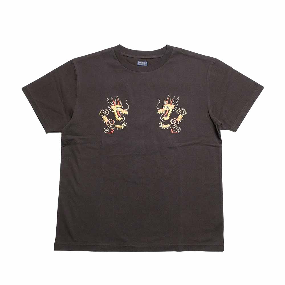 TAILOR TOYO - S/S SUKA T-SHIRT - EMBROIDERED - DRAGON - TT79744