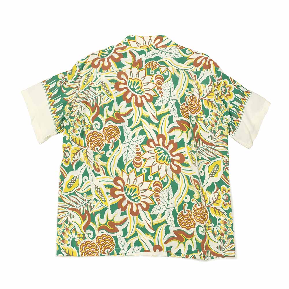SUN SURF - RAYON HAWAIIAN SHIRT - FLOWER FIELD BORDER - SS39430