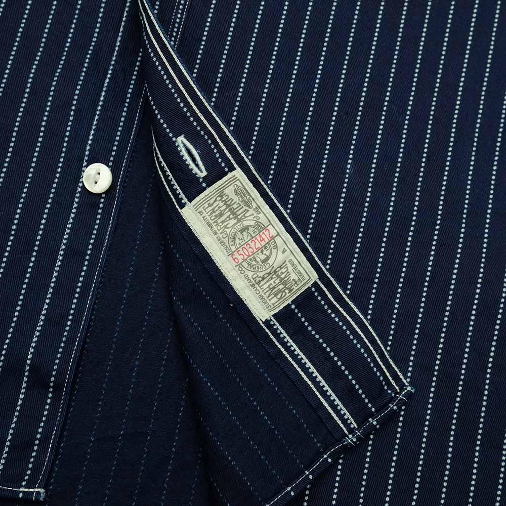 SUGAR CANE FICTION ROMANCE 8.5oz. WABASH STRIPE WORK SHIRT SC29164