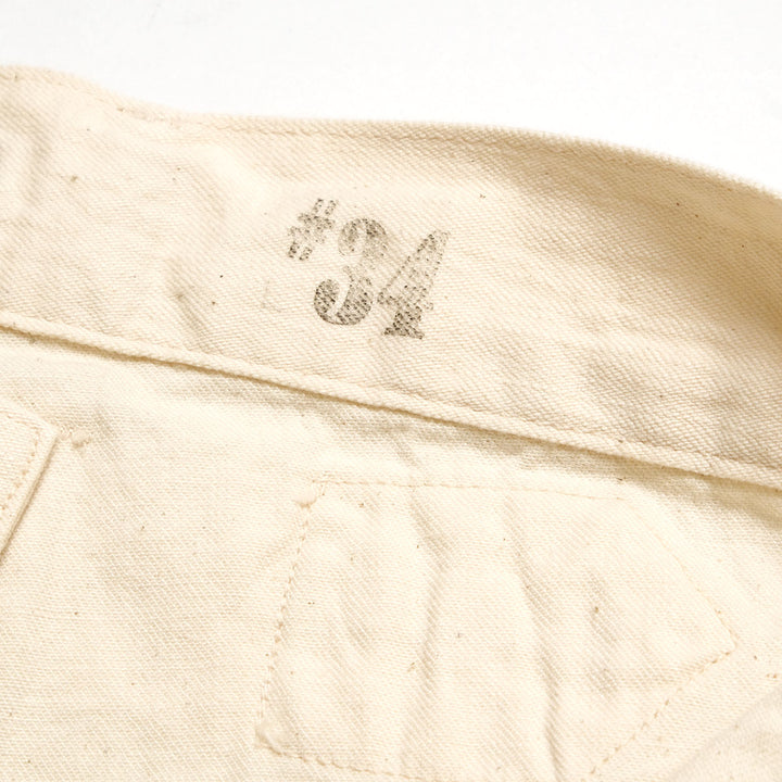 BUZZ RICKSON'S - TROUSERS, WORKING, WHITE TWILL - BR42635