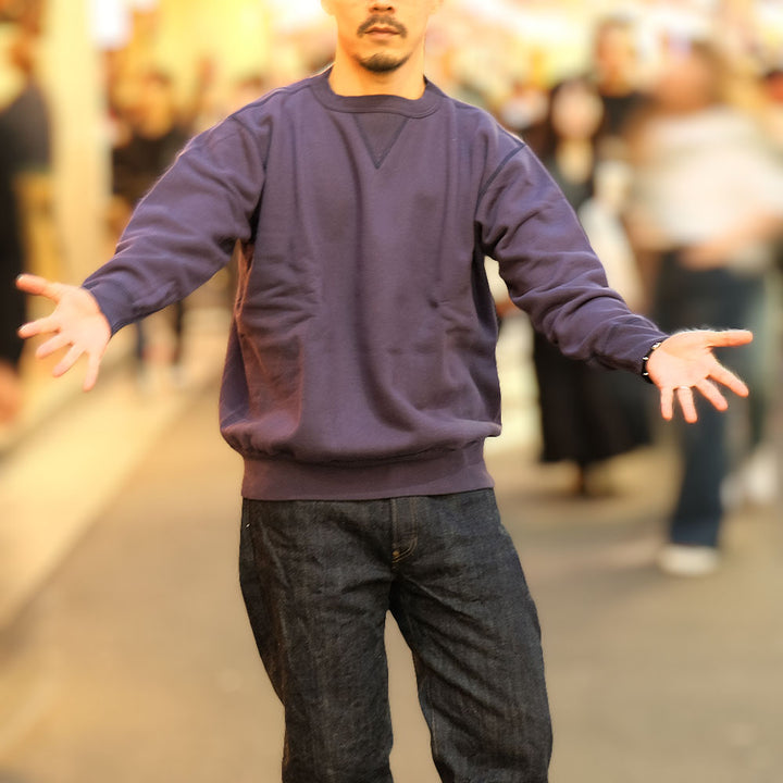 HINOYA - SET-IN CREW NECK SWEATSHIRT - H-008