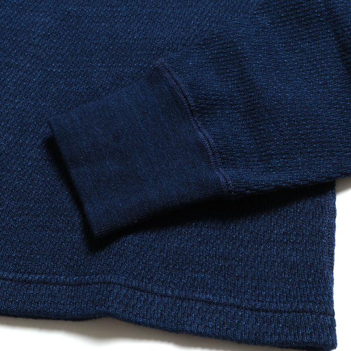 BURGUS PLUS - L/S Indigo Waffle Tee - HBP-039