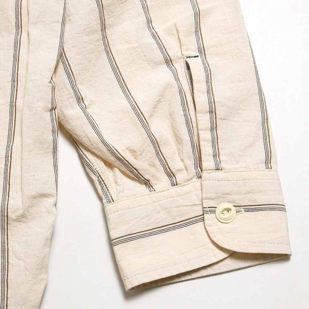 BURGUS PLUS - Stripe Chambray Work Shirt - Wide Silhouette - HBP-300CHWD-ST7