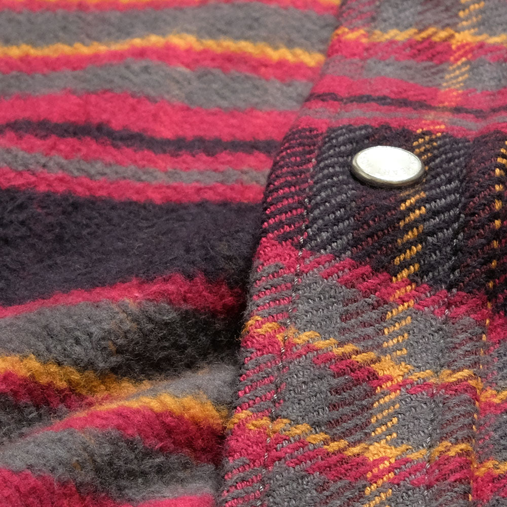 IRON HEART - UHF WESTERN SHIRT - PINK LINE CHECK - IHSH-403