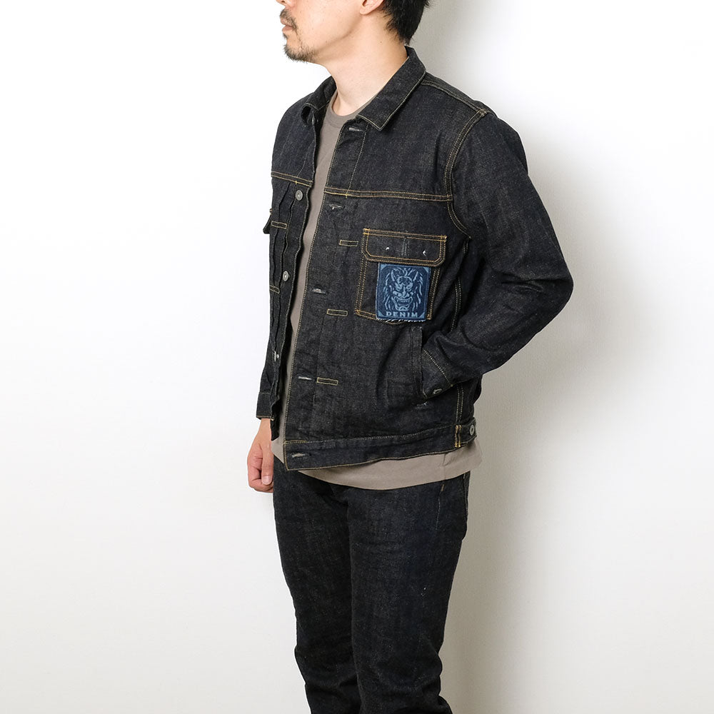 ONI DENIM - 14oz Indigo x Beige ONI Denim - 青鬼 - 2nd Type Denim Jacket - ONI-02516P14