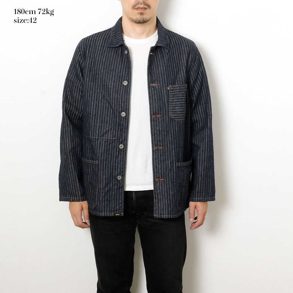 ONI DENIM - Coveralls - Drop-Needle Stitching Jacquard Striped Denim - ONI-03501HJS