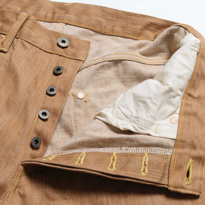 ONI DENIM - Regular Straight - 20oz Awa Kakishibu x Kinari Denim - ONI-275KAKI