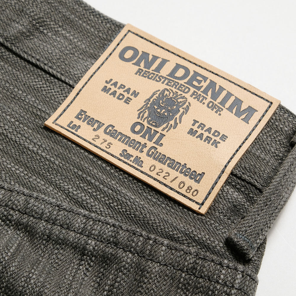 ONI DENIM - Regular Straight - 20oz. Awa Sumi Kuro Denim - ONI-275KURO