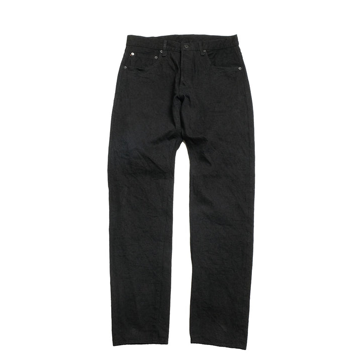 ONI DENIM - High Rise Relax Tapered - 15oz Crushed Concrete Denim - Black X Black - KABUKI SELVEDGE - ONI-902CCD
