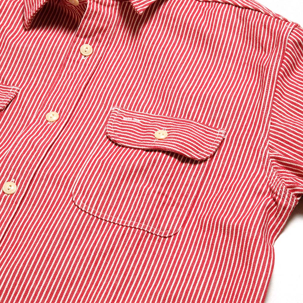 SUGAR CANE - Hickory Stripe L/S Work Shirt - SC27853
