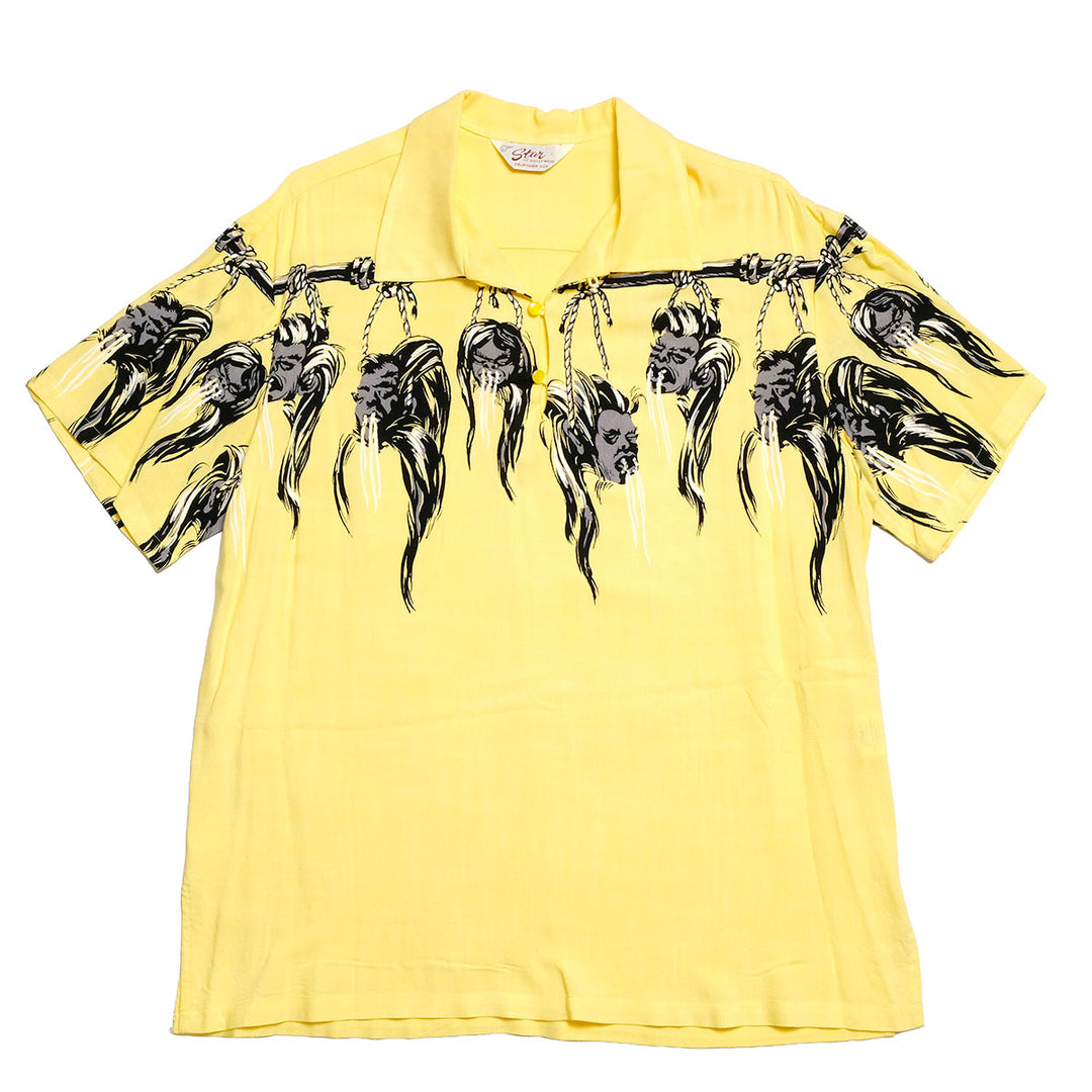STAR OF HOLLYWOOD - HOPSACK RAYON PULLOVER SHIRT - SHRUNKEN HEAD - SH39704