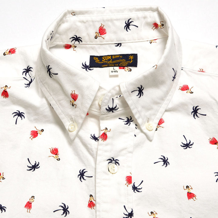 SUN SURF - COTTON OXFORD B.D. SHIRT - HULA DANCER - SS39282
