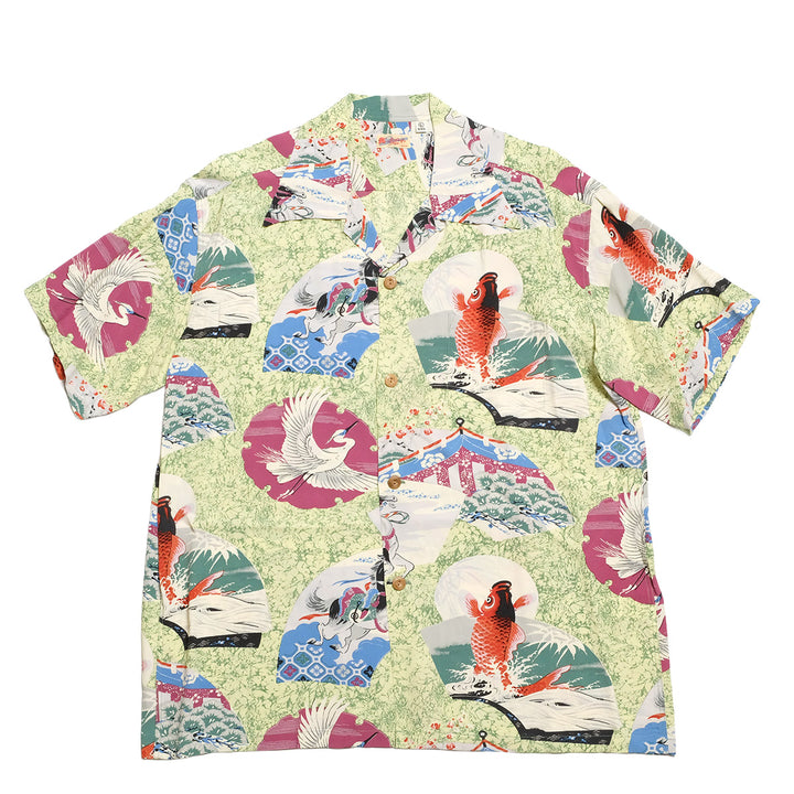 SUN SURF - S/S RAYON HAWAIIAN SHIRT - JAPANESE QUAINT DESIGN - SS39614