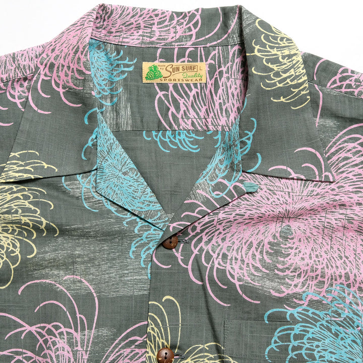 SUN SURF - COTTON LINEN SLUBYARN OPEN SHIRT - CHRYSANTHEMUM -  - SS39694