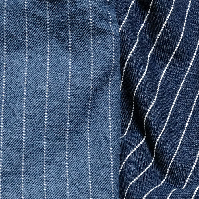 pure blue japan<br>Curved Pockets Trousers Pinstripe<br>1162-1