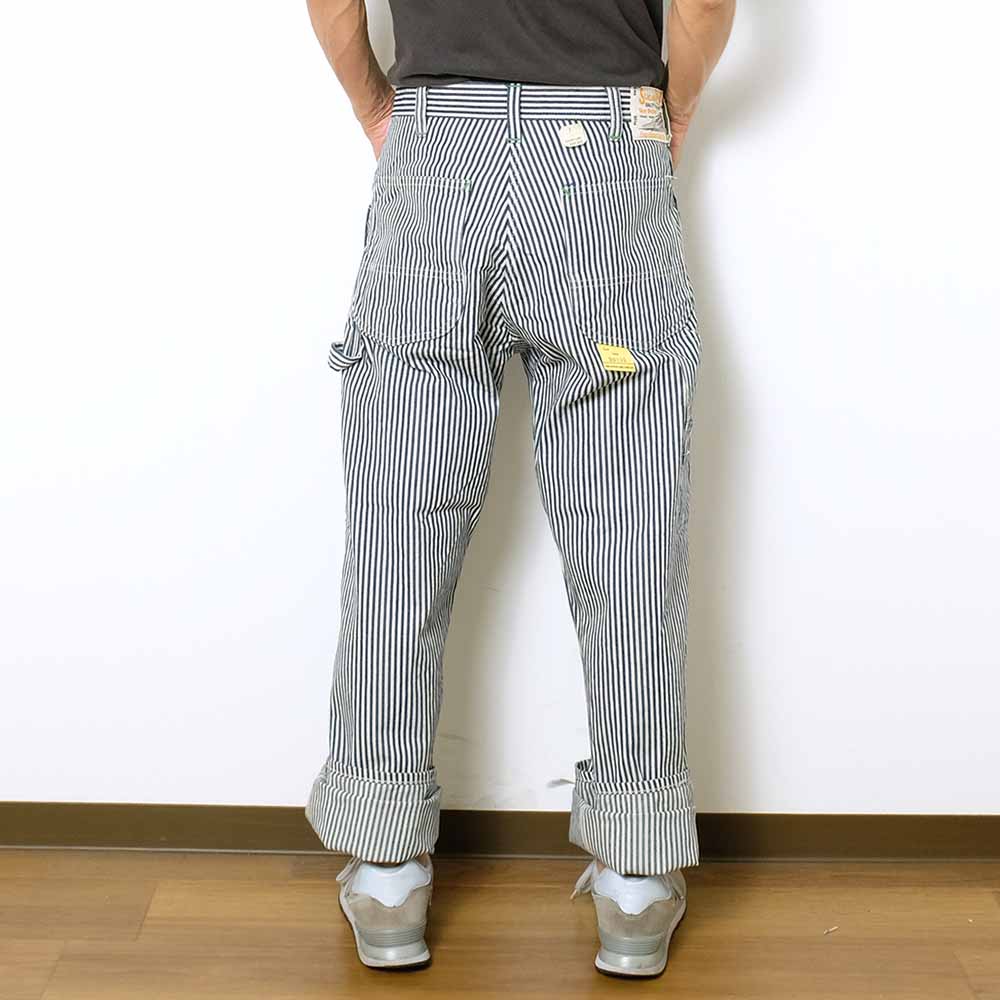 SUGAR CANE 11oz.HICKORY STRIPE WORK PANTS SC41823